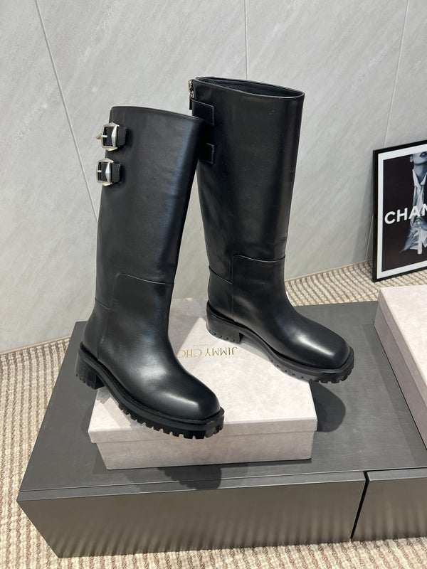 Jimmy Choo Brooklyn Boots Black Leather 540671