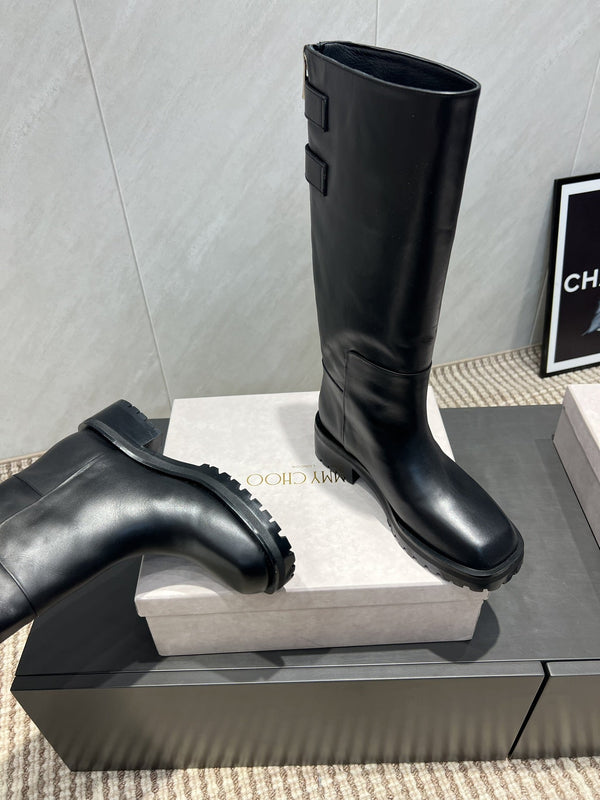 Jimmy Choo Brooklyn Boots Black Leather 540671