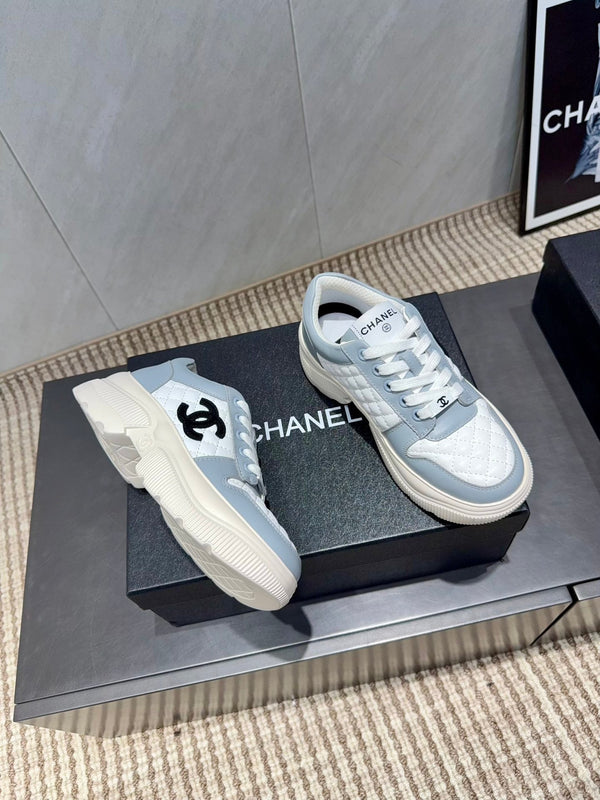 Chanel 25 Sneaker Blue White Cowhide 540335