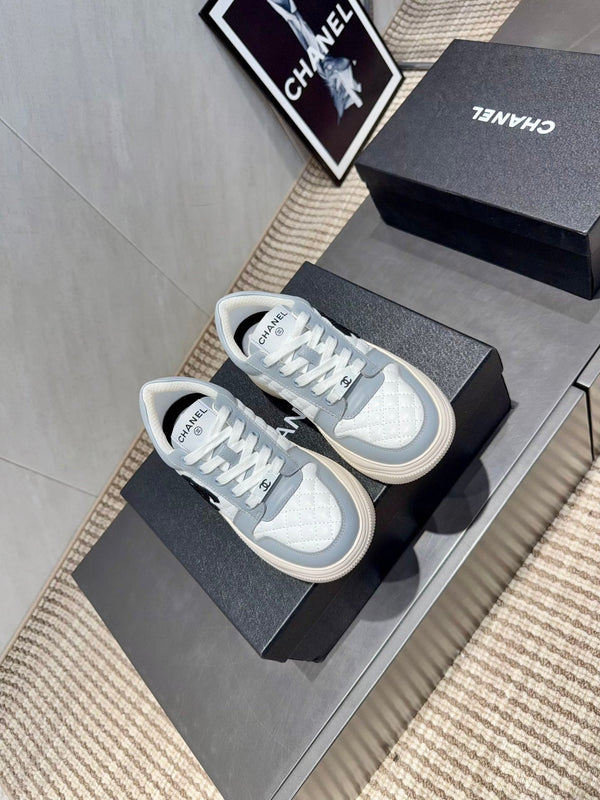 Chanel 25 Sneaker Blue White Cowhide 540335