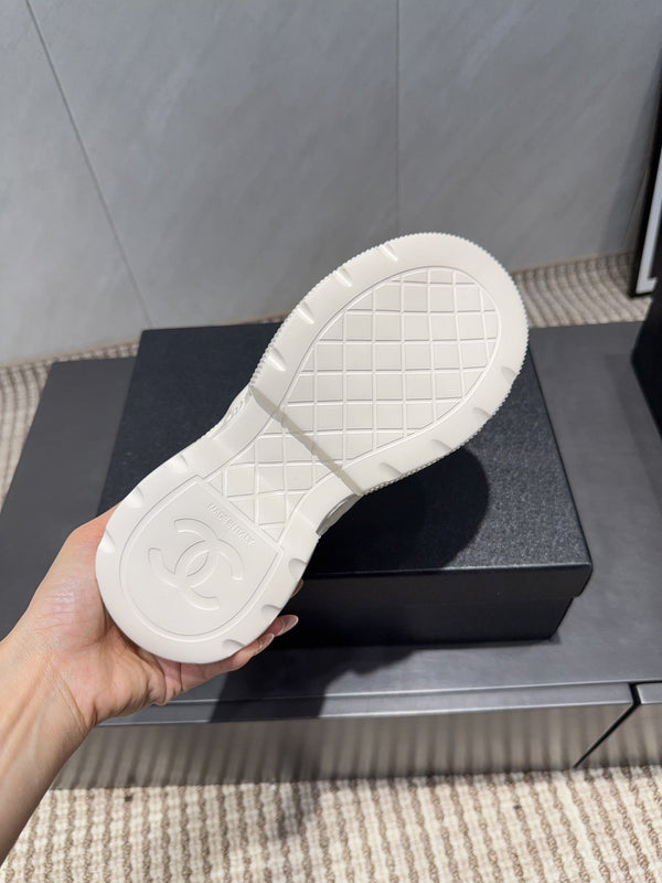 Chanel 25 Sneaker Blue White Cowhide 540335