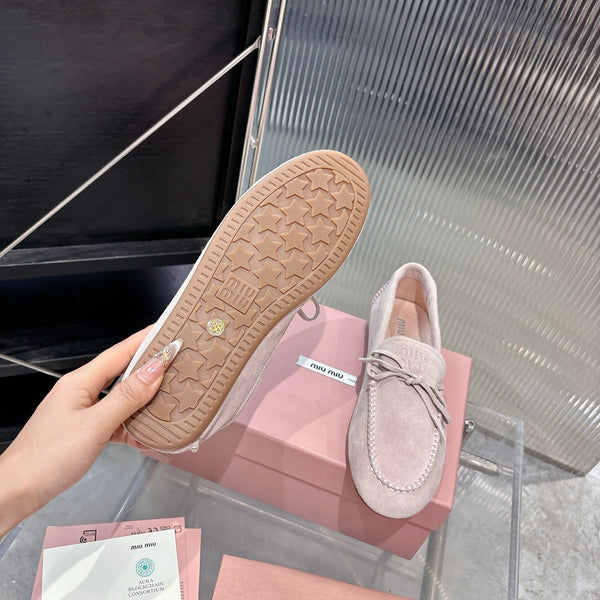Miu 26s Loafer Light Pink Suede 683947