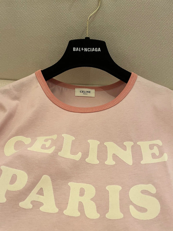 Celine 25 T-shirt Pink Cotton