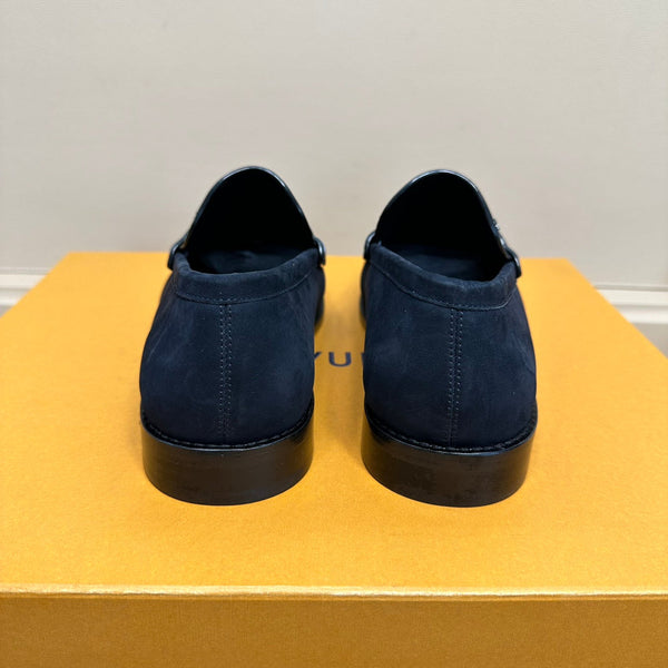 LV MAJOR LOAFERS IN NAVY BLUE SUEDE CALFSKIN