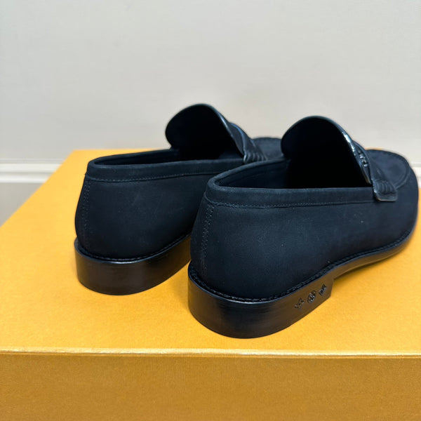 LV MAJOR LOAFERS IN BLACK SUEDE CALFSKIN