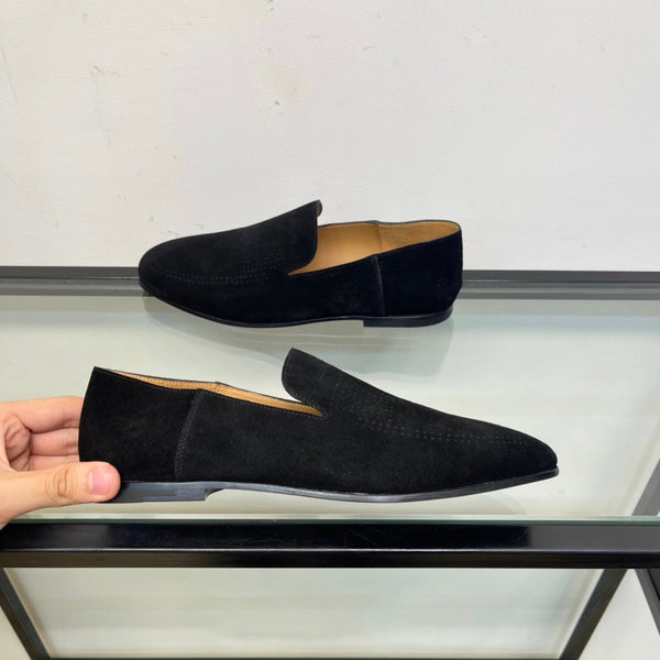 HM Men's Loafer Black Suede 603629