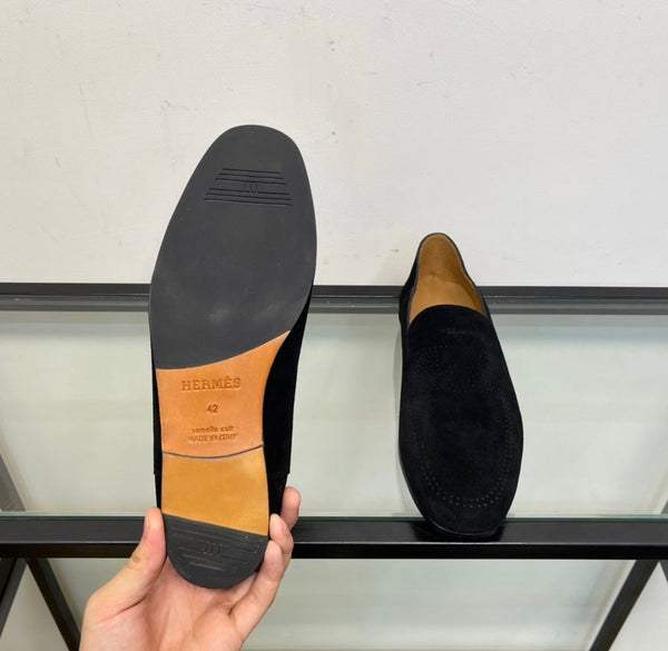 HM Men's Loafer Black Suede 603629