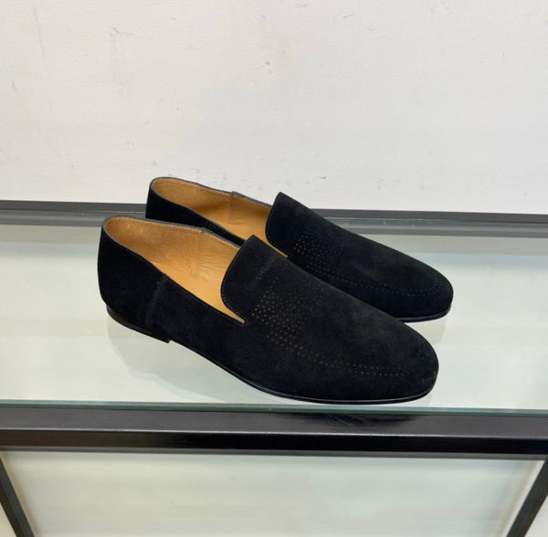 HM Men's Loafer Black Suede 603629
