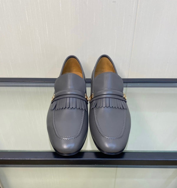 GG Men's Loafer Grey Premium Cowhide 559060