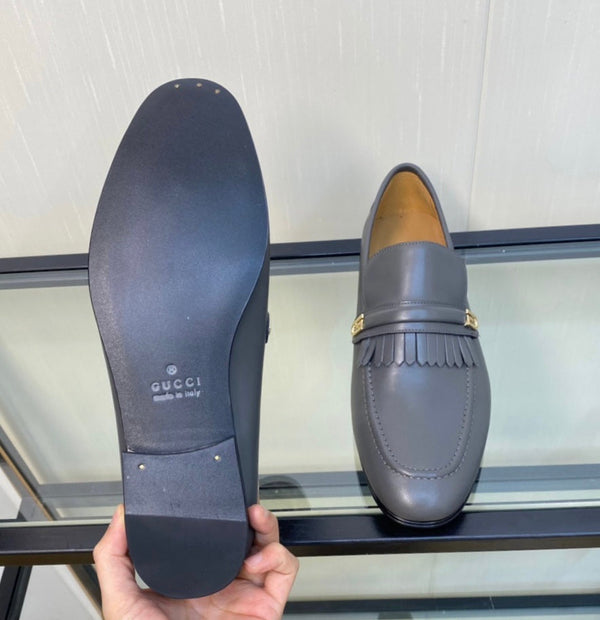 GG Men's Loafer Grey Premium Cowhide 559060