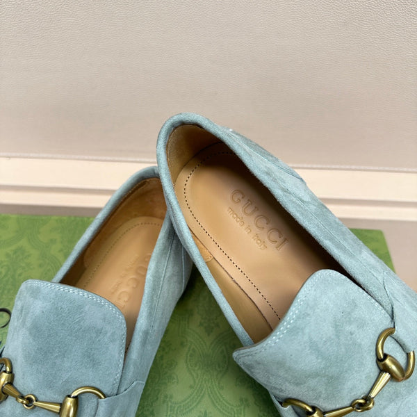 GG Men's Jordaan Loafer Light Blue Suede 575860