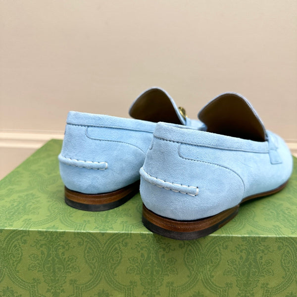 GG Men's Jordaan Loafer Sky Blue Suede 575862