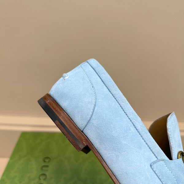GG Men's Jordaan Loafer Sky Blue Suede 575862