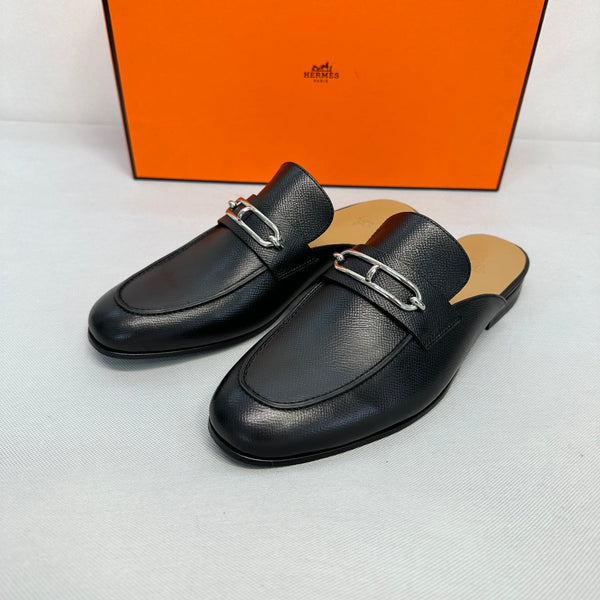 HM Colette Mule da uomo in pelle di pecora nera 640280