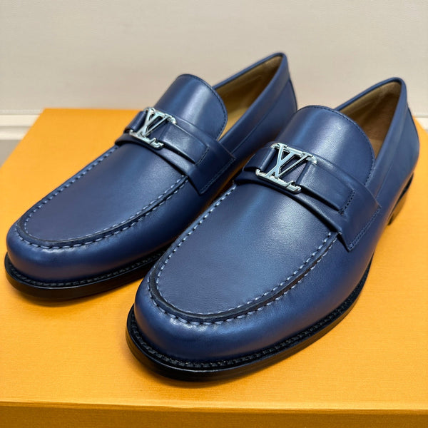 LV MAJOR LOAFER IN SAPPHIRE BLUE PLAIN CALFSKIN