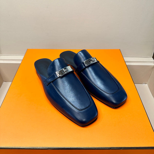 HM Men's Oz Mule Blue Calfskin 640285