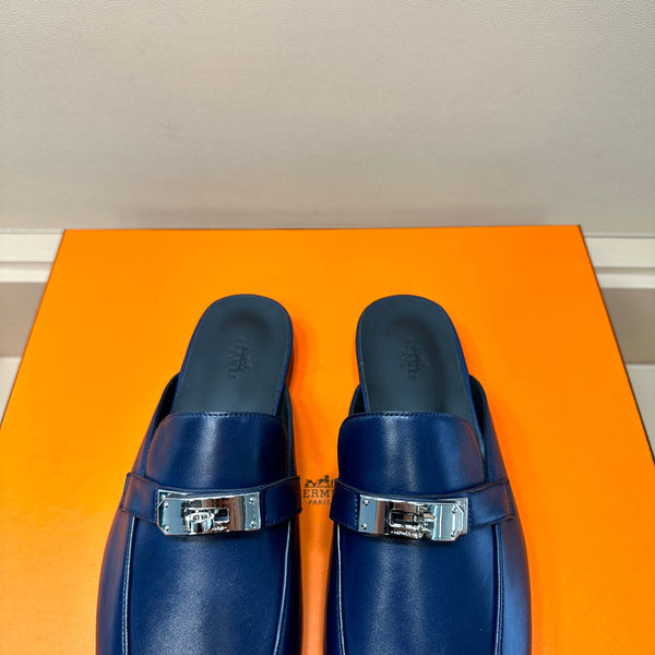 HM Men's Oz Mule Blue Calfskin 640285