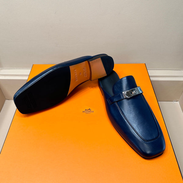 HM Men's Oz Mule Blue Calfskin 640285