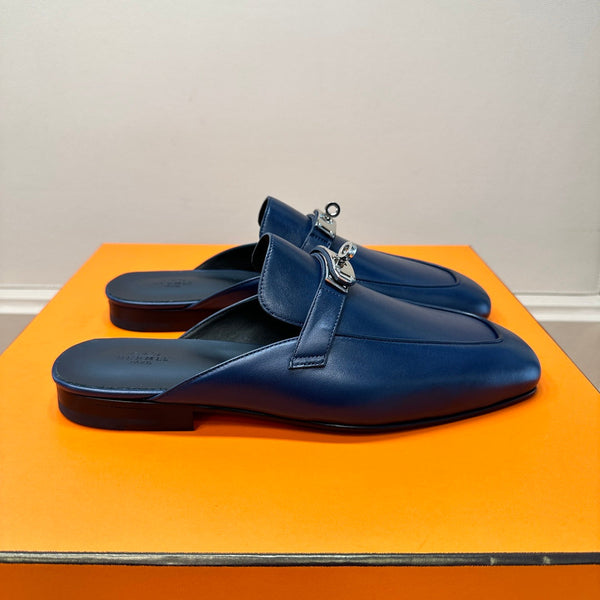 HM Men's Oz Mule Blue Calfskin 640285