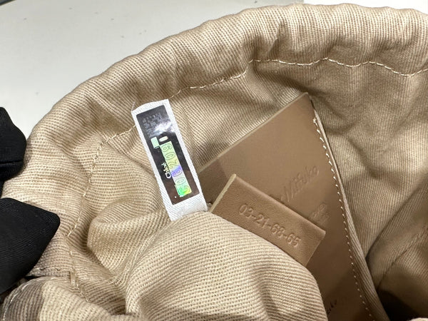 Chloe Woody straw bucket bag 16cm beige raffia