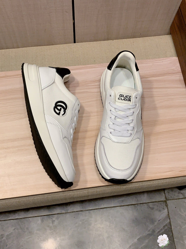 GG Men's Sneaker White Sheepskin 709681