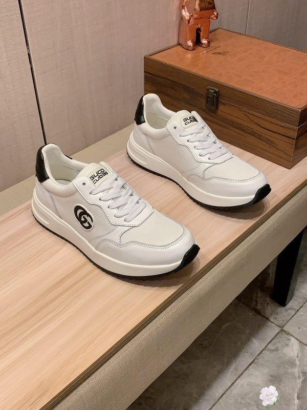 GG Men's Sneaker White Sheepskin 709681