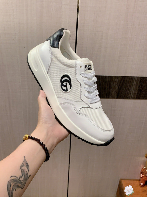 GG Men's Sneaker White Sheepskin 709681