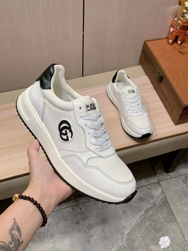 GG Men's Sneaker White Sheepskin 709681