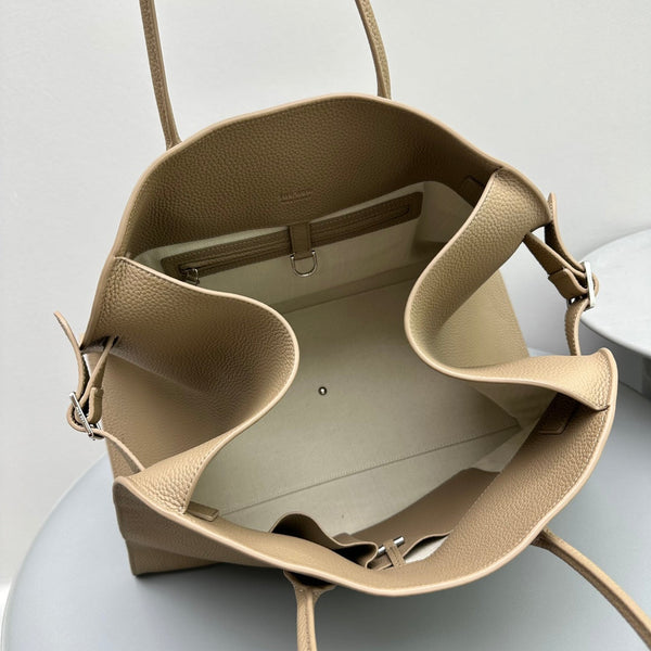 The Row Margaux 17 Beige Calfskin