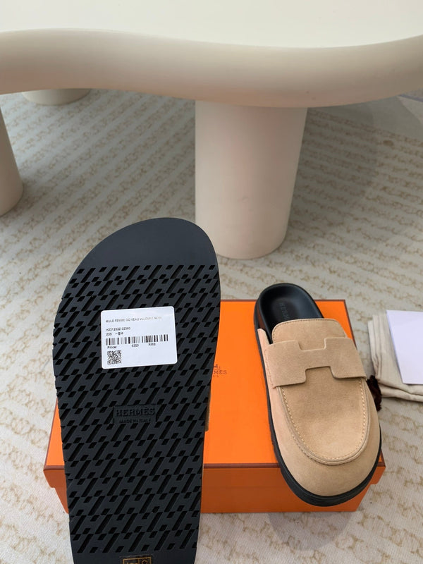 G0 MULE PASTEL PINK SUEDE