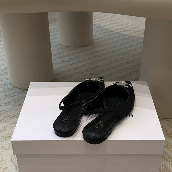 ALMA TRIOMPHE SLINGBACK IN GROS-GRAIN BLACK