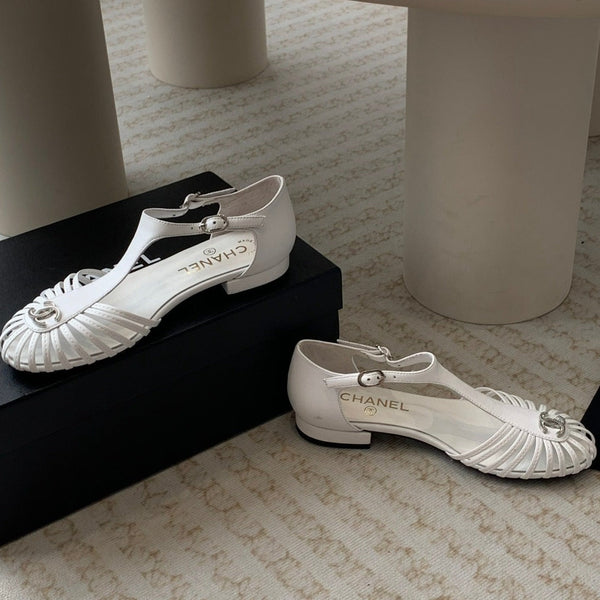 roman sandals wedge white lambskin