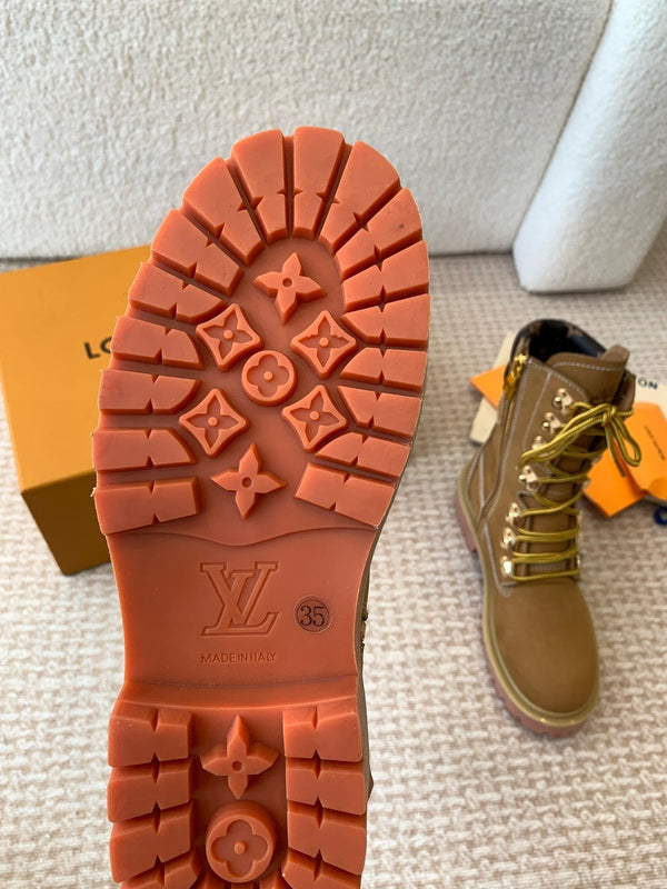 LV x Timberland Ranger Boot in pelle di vitello marrone