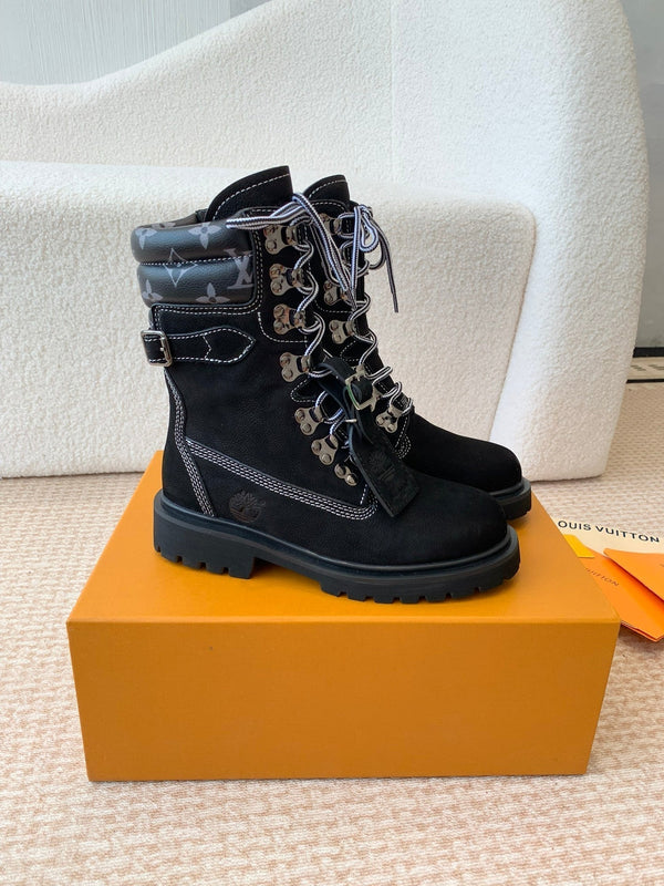 Stivali LV x Timberland Ranger in pelle di vitello nera