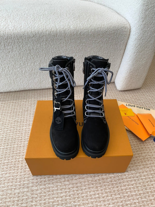 Stivali LV x Timberland Ranger in pelle di vitello nera