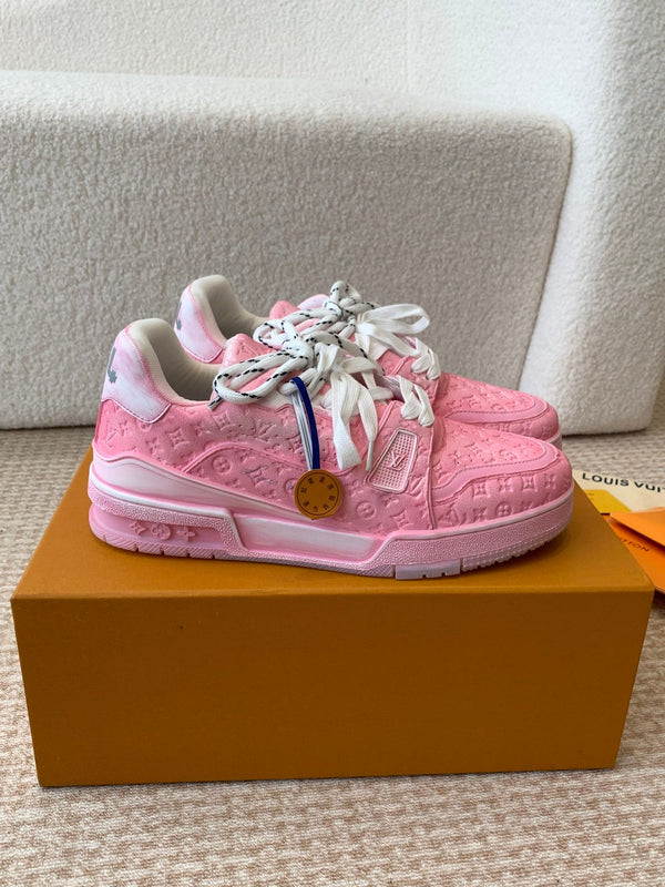 LV Trainer Sneaker 30mm Pink Cowhide