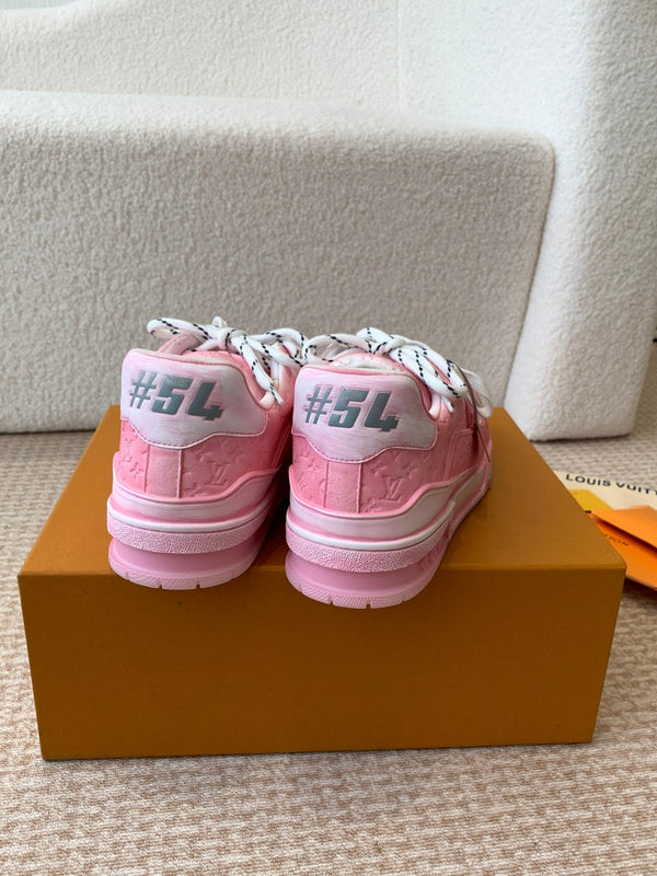LV Trainer Sneaker 30mm Pink Cowhide