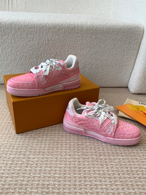 LV Trainer Sneaker 30mm Pink Cowhide