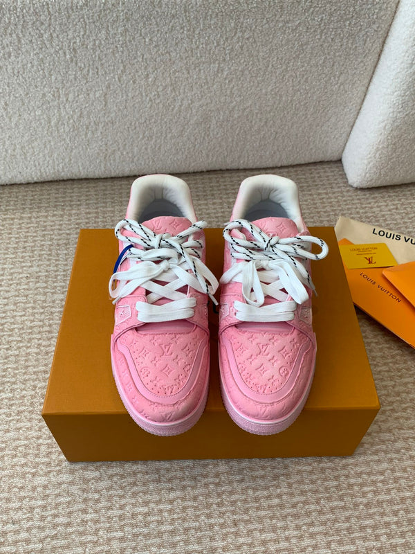 LV Trainer Sneaker 30mm Pink Cowhide