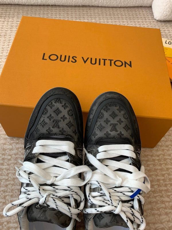 LV Trainer Sneaker 30mm Black Cowhide