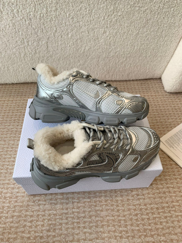 CD Chrono Sneaker In Silver Mix White Mesh Fabric 998712