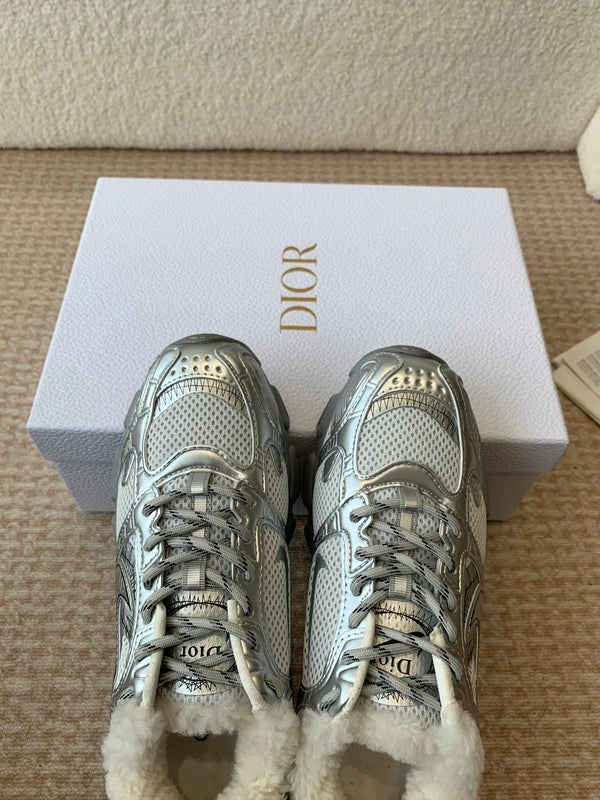 CD Chrono Sneaker In Silver Mix White Mesh Fabric 998712