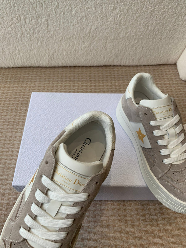 CD Star Platform Sneaker In Light Brown Grey Suede 998718