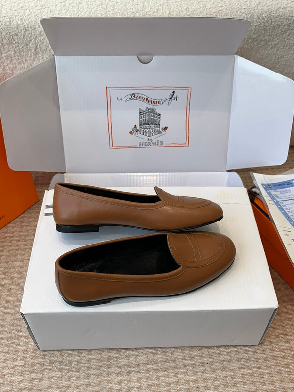 HM Julia Loafer In Brown Lambskin 997931