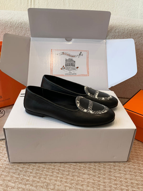 HM Ballet Flat In Black Lambskin 997869