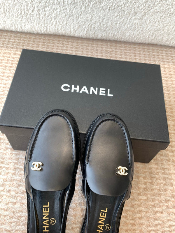 CC 25S Slingback Loafer Black Calfskin