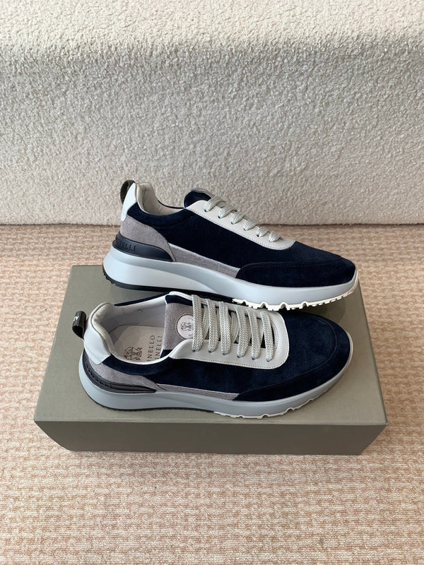 CL 25C Brunello Cucinelli Navy Blue Sneaker Suede 298883
