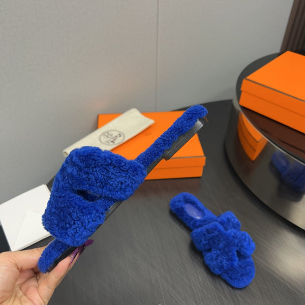 HM Oran Sandal Dark Blue Wool 952304