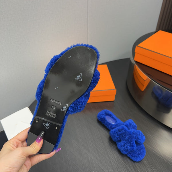 HM Oran Sandal Dark Blue Wool 952304