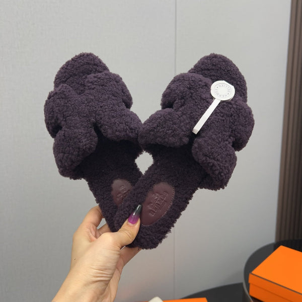 HM Oran Sandal Deep Purple Wool 952306